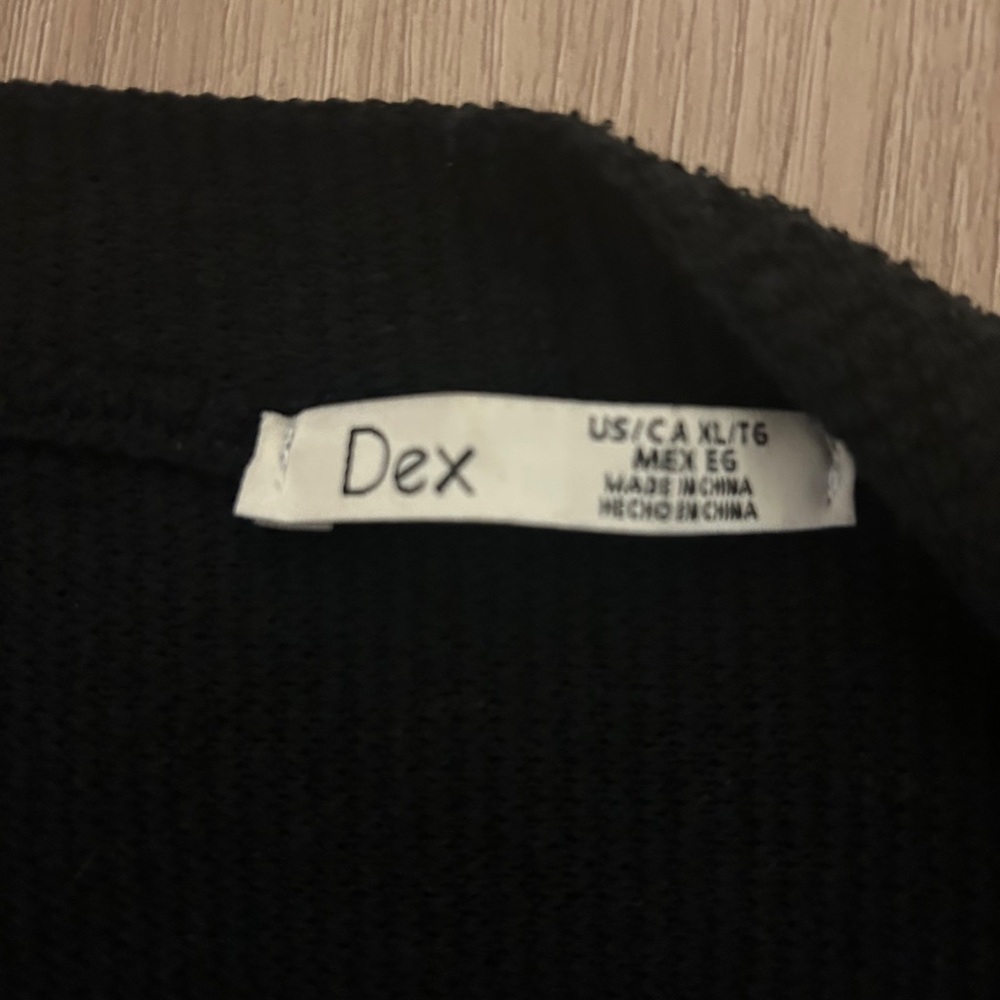 Dex Black Open-Front Cardigan - Picture 3 of 4